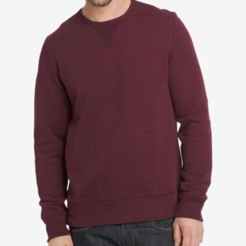 G.H. Bass & Co. Men's Crew Neck Fleece Sweatshirt in red - Picture 2 of 2